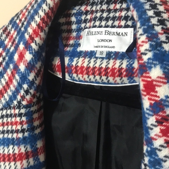 Asos Curve check coat in wool blend 14 - Picture 8 of 10